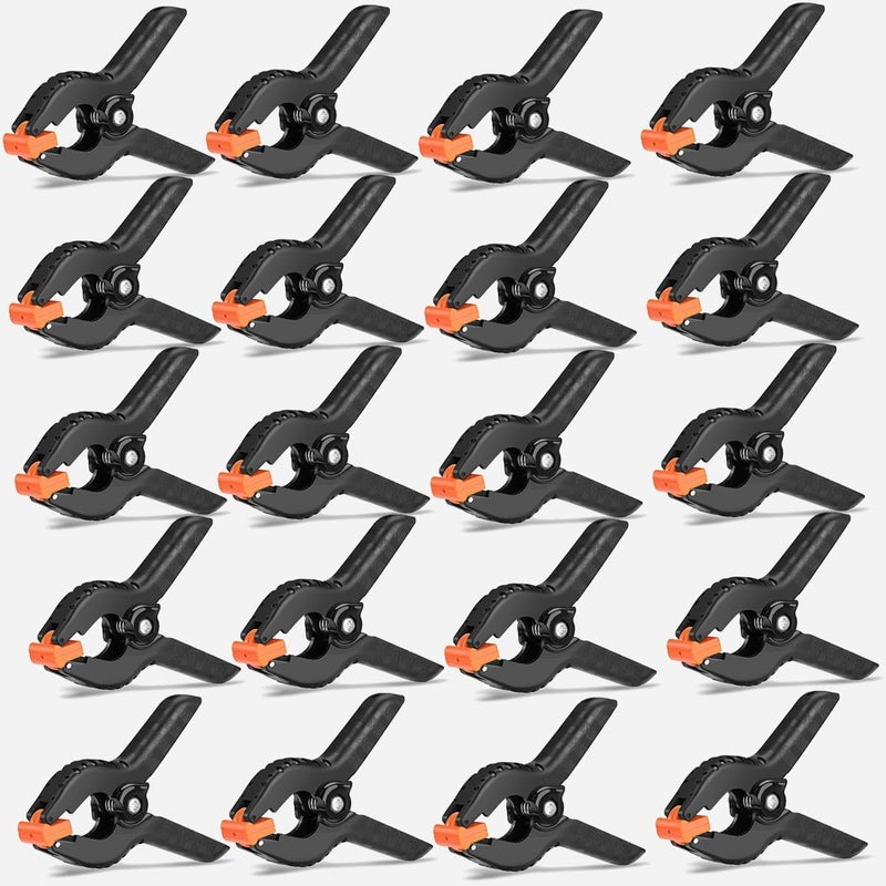 Seadasyoon Spring Clamps,20 Pack 4.5in Professional Plastic Heavy Duty Spring Clips for Crafts, Backdrop Clips Clamps for Backdrop Stand,Photography Studios,Woodworking,Home Improvement - Image 1